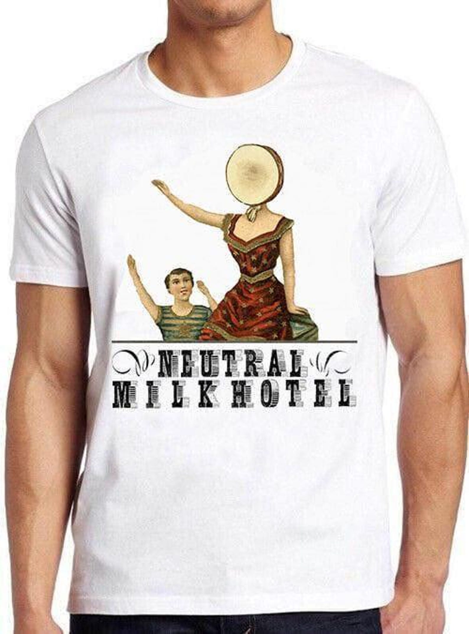 Neutral Milk Hotel T Shirt B1058 Indie Rock Retro Cool Top Tee M