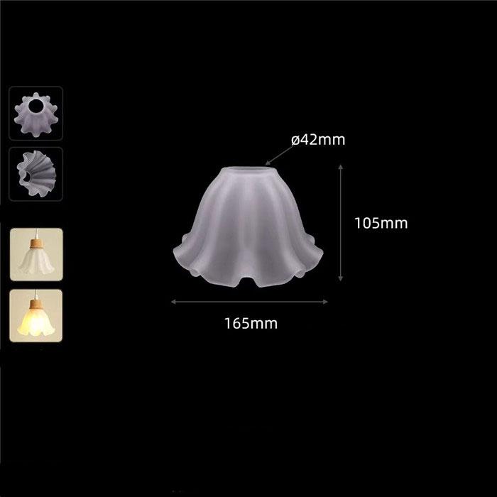 

Старовинний абажур E27 Frost White Glass Заміна з отвором 4,2 см, матовий абажур у формі дзвоника з отвором 42 мм для підвісного освітлення