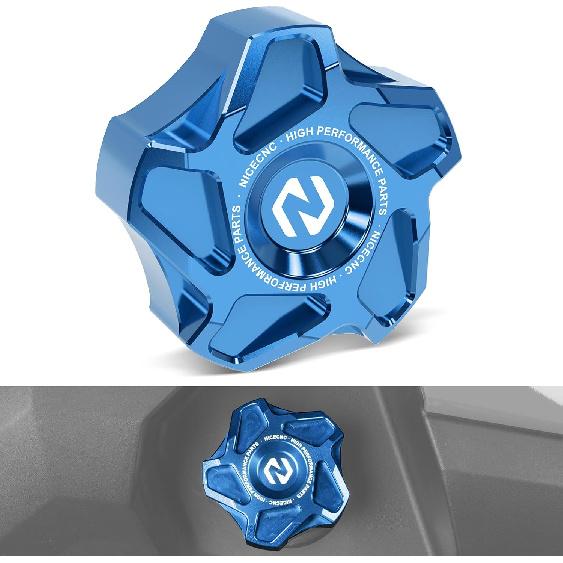 NICECNC RZR Aluminum Fuel Tank Cap Fuel Gas Cap Compatible with Polaris XP 4 2013-2018, Scrambler XP 1000 2016-2021, Sportsman Touring 570 2014-2017,