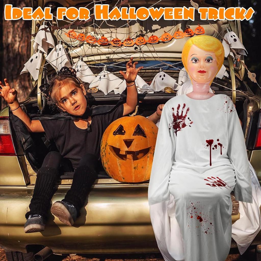Halloween Blow Up Doll Party Props Decoration Funny Humorous Toys for Halloween Fun Trick Home Kids Men Friends Humor Adults