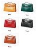 2025 Women's Genuine Leather Mini Handheld Bag - Crocodile Pattern Chain Shoulder Kelly Bag