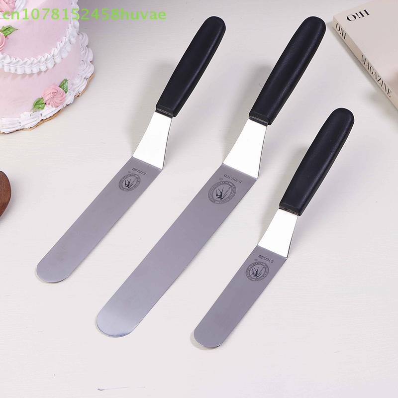 6/8/10 Inch Icing Spatula Angled Stainless Steel Palette Knife Curved Offset Blade Frost Cream Spatula For Cake Pastry Baking