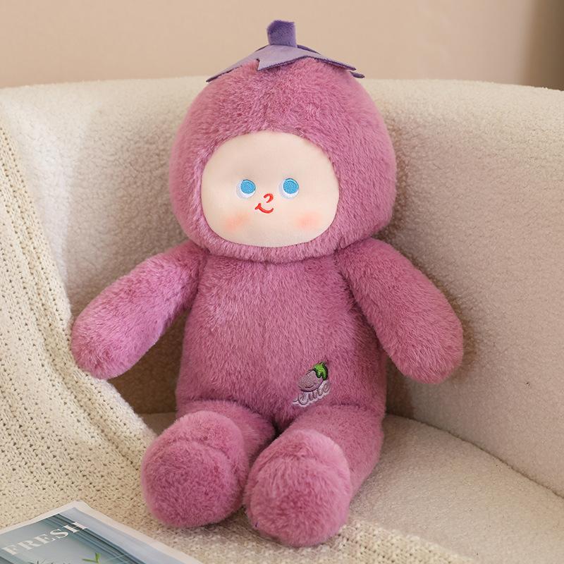

Baby Vegetable Plush Toy Girl Sweet Comfort Companion Eggplant Mushroom Garlic Eggplant