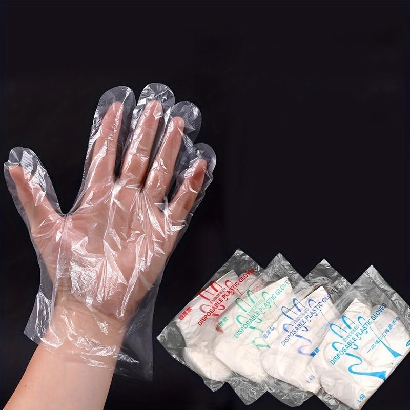 200pcs Plastic Disposable Gloves, Durable & Reusable for Cooking, Pre-Meal Prep, Kitchen, Cleaning, Restaurant Service коричневый