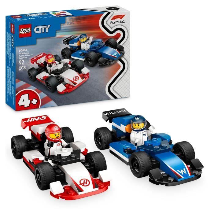 LEGO City 60464 Voitures de course de F1 Williams Racing et Haas F1 - Jouet dès 4 ans