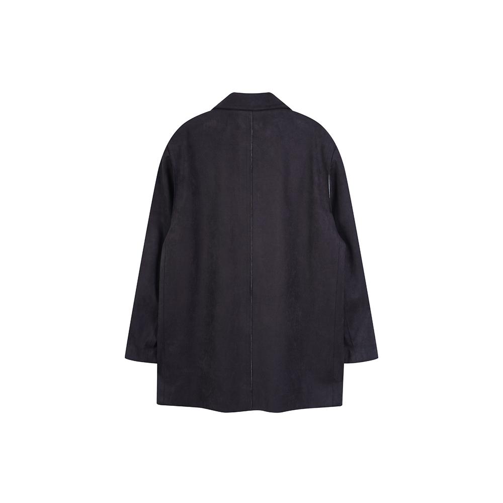 LAP Suede Cut-Out Contrast Boxy Jacket As3Lz865