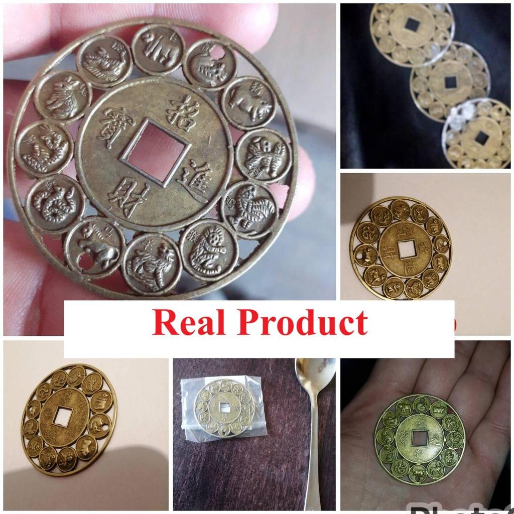 Thai Amulet Chinese Zodiac Ancient Coin Retro Vintage Protect Charm Talisman Powerful Wealth Success Health Lucky Jewelry Buddhist