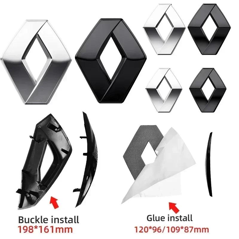 Interior Stickers For Renault Megane 2 3 Clio Scenic RS Duster Kaptur Captur Logan 1pcs ABS Car Trunk Logo Stickers Badge Front