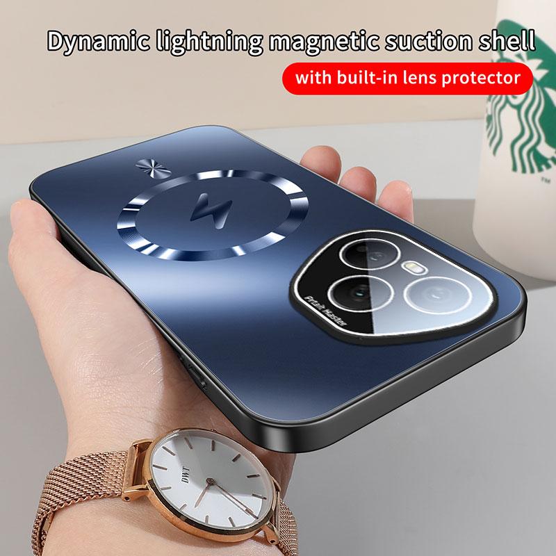 Case For Huawei Honor 400 Pro AG Matte Magnetic Wireless Charging Hard Cover For Honor 400 400Pro Shockproof Soft Bumper Shell