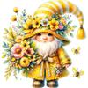 Gnome 5D DIY Full Drill Round Diamond Painting Kit for Home Wall Decoration