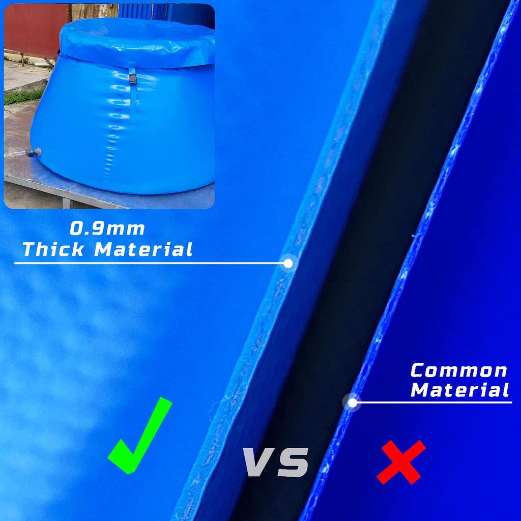LTCANOPY 1000L Large Capacity Foldable Water Portable Light Water Tank for Outdoor Water Storage Tank Can Be Used As Remote Farmland Camping Water