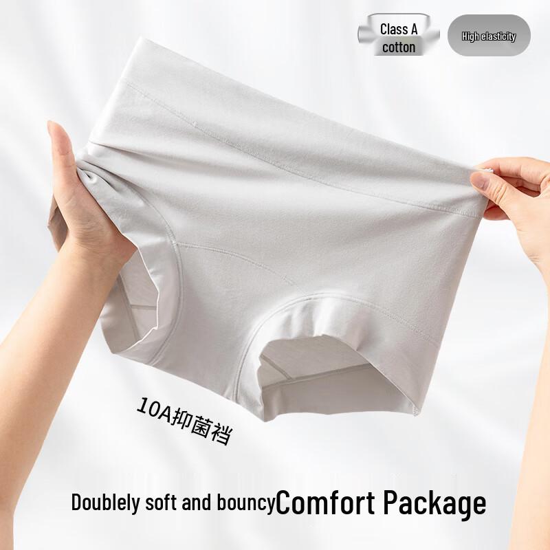 LANGSHA Women's 80S Pure Cotton High-Waist Boxer Briefs 3-Pack