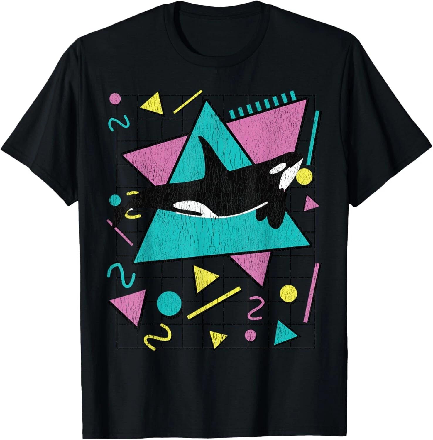 Orca Killer Whale Vintage 90s Retro 1990s Aesthetic Vibes Gift Unisex T-Shirt S