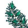 Brooch Pin Imitation Crystal Inlaid Leaf Design Pin-Type Collar Fixer Embellishment Shirts Cardigans Coats Suits Badge