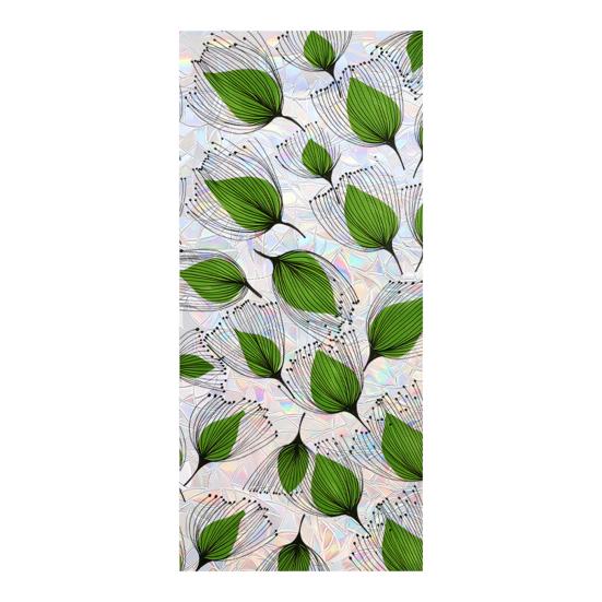 4 Sheets Rainbow Window Floral Stained Glass Privacy Film Decorative Decals Sun