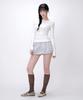 LIKE THE MOST Slim Basic Long Sleeve T-Shirt_White