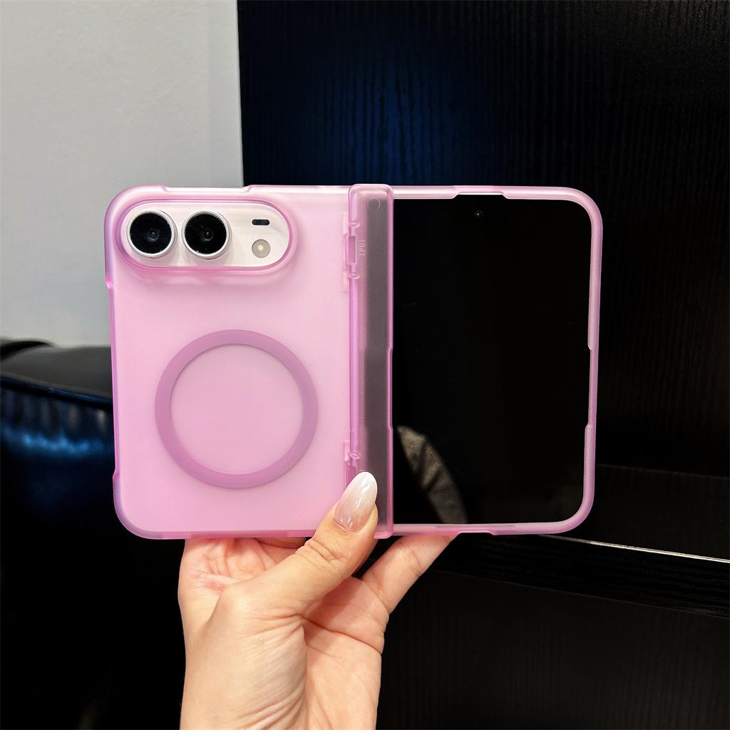 Ochrona zawiasu Przezroczysta do etui na telefon Magsafe Magnetic For Apple iPhone Ultra 18 Fold Ładowanie bezprzewodowe Odporna na wstrząsy Pokrowiec