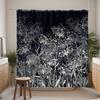 Renaiss Black and White Dandelion Shower Curtain Abstract Cute Floral Pattern Shower Curtain for Bathroom Art Painting Firework Design Shower