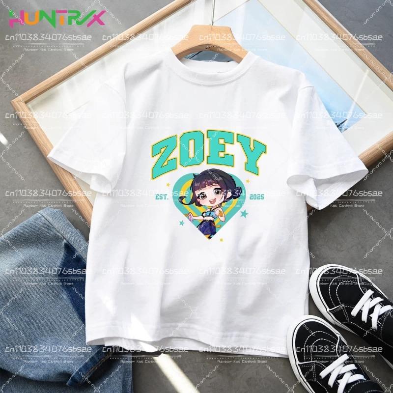Ropa KPop Cazadores de Demonios Niños 2025 Caliente Anime Algodón Camiseta Harajuku Niñas Camisa Casual Regalo Moda Película Camisetas para Niños Pequeños