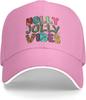 Holly Jolly Vibes Christmas Baseball Cap Polyester Adjustable Outdoor Sports Hat for Men Women