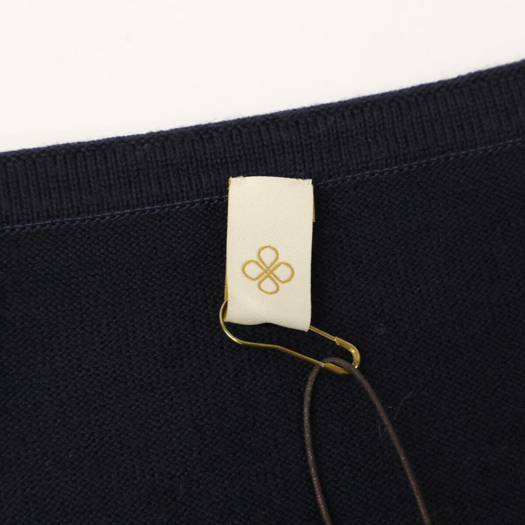 TOYOBOSHI SHURO 10IT-WC1003 Navy Wool Cashmere Cardigan Tops 2 NavyUsed