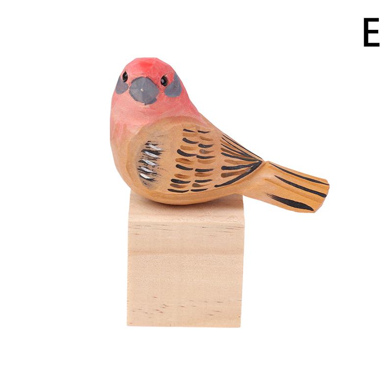 

Деревянная фигурка птицы, украшения, ручная резьба, животные, миниатюрное искусство, украшения, детские подарки, поделки для дома и сада
