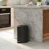 Pedal Kitchen Bin, 20 L, Metal, Soft-Close Lid, Removable Bucket, Black
