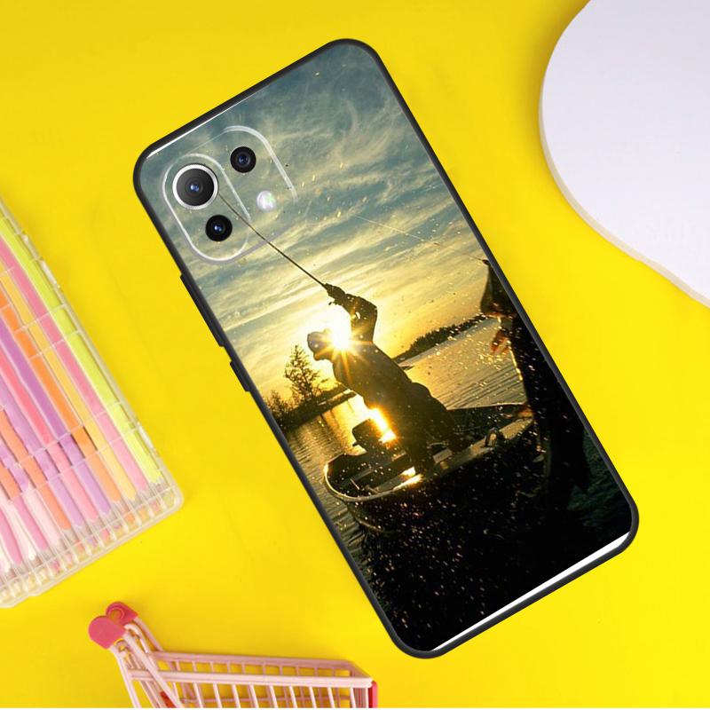 Bass Fishing Lake Sunset Fisherman Cover For Xiaomi 14T Pro 11T 12T 13T 13 14 Ultra POCO X7 Pro X3 X5 F3 F5 F6 M6 X6 Pro Case