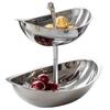 ABKY-Aihem Stainless Steel Oval Fruit Tray - Elegant Snack & Pastry Plate For Tea Table And Living Room