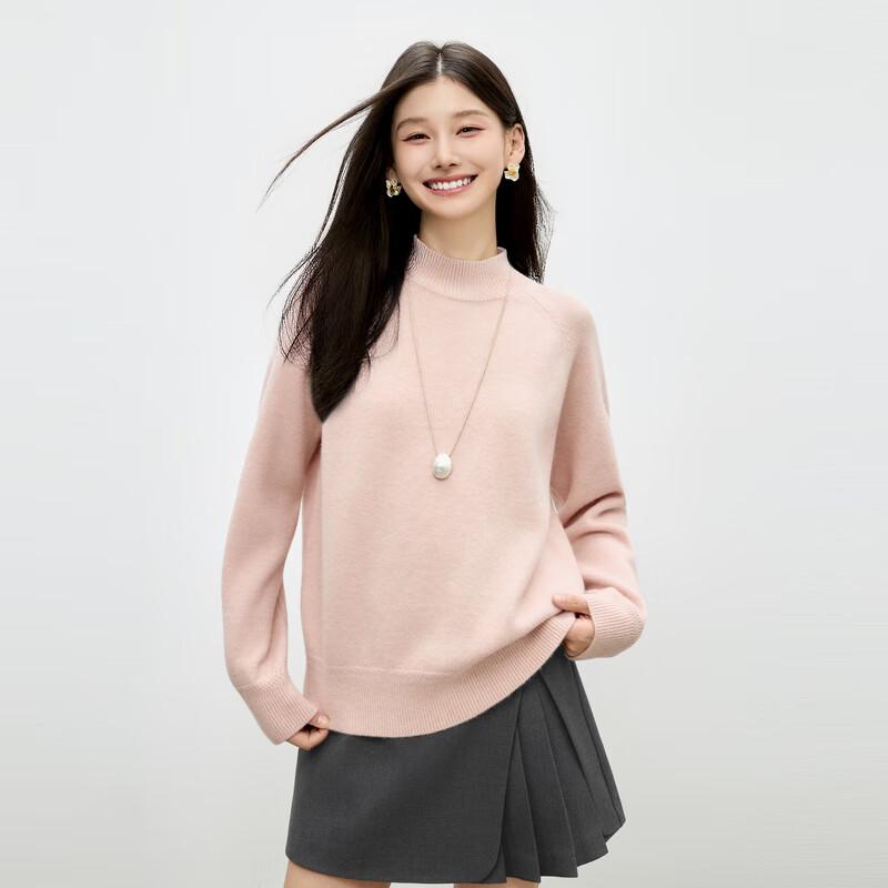 

Qiushui Yiren Women s Half-High Collar Long Sleeve Sweater S