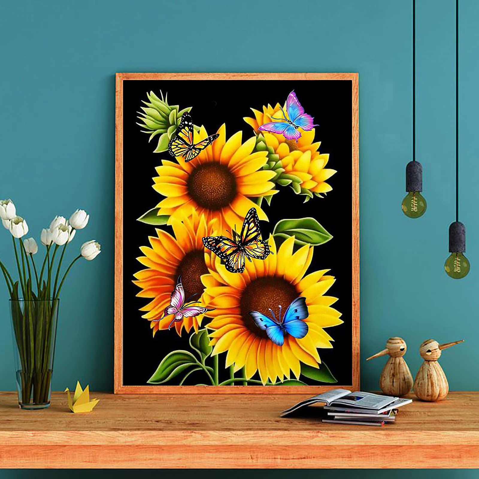 

5D Diy Алмазная картина Блестящая хризантема Набор для вышивки крестом Полная алмазная вышивка Мозаика Художественная картина Стразы Декор Подарок Full Round 20x30cm