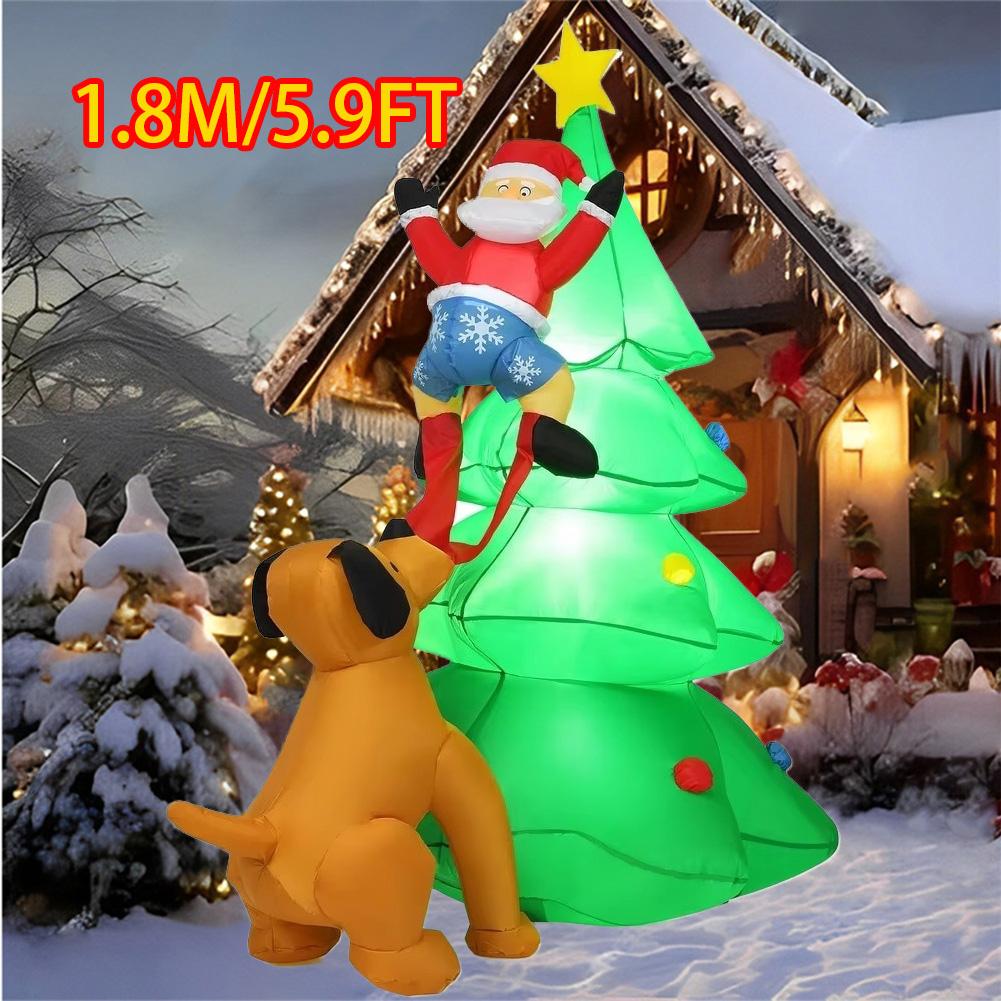 Christmas Tree Inflatable Style Decorations Built-in LED Lights Inflatable Model Indoor Outdoor Ornament Xmas Party Garden Decor