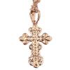 Hollow Cross Jesus Pendant Rose Gold Color Necklace Women's Color-preserving Jewelry