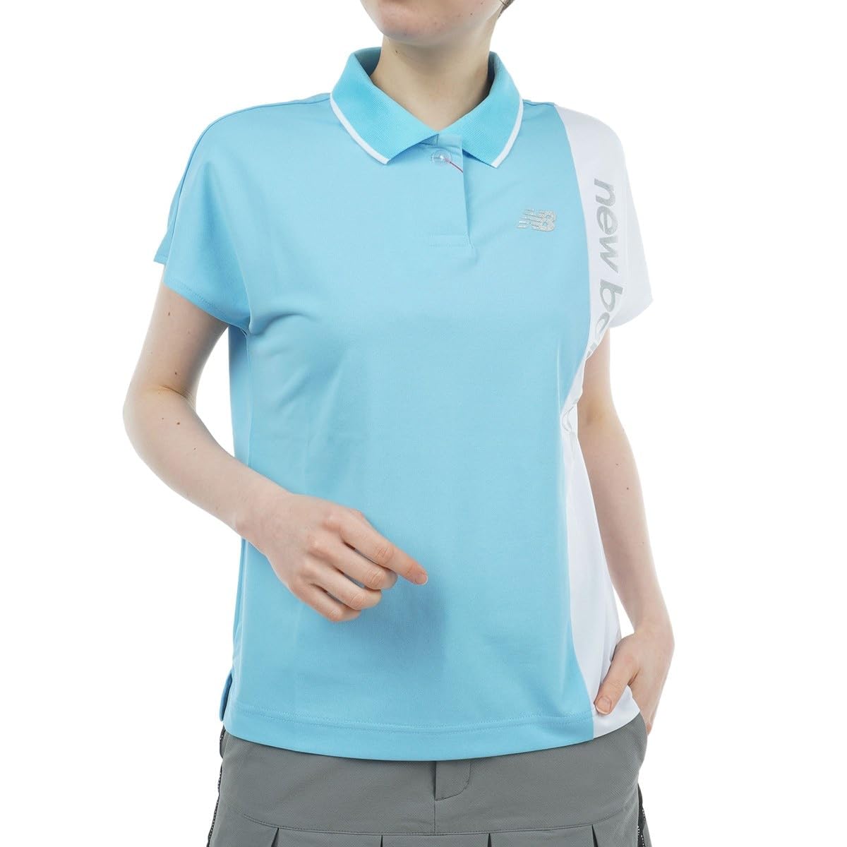 

Golf Sweat Absorbent Quick Drying Sleeveless Polo Shirt UV 2 [New Balance] Women s (Oversized, Protection, Stretch) / 012-4160502 110_Blue [L]