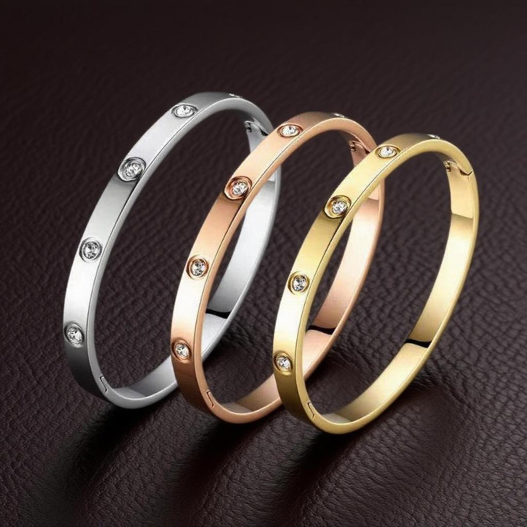 High-End Women's Stainless Steel Bracelet - Non-Fading, Titanium Steel, Elegant Buckle Jewelry