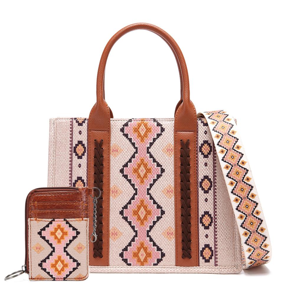 Vintage Cotton and Linen Print Western Women's Shoulder Bohemian Portable Messenger Women's Bag