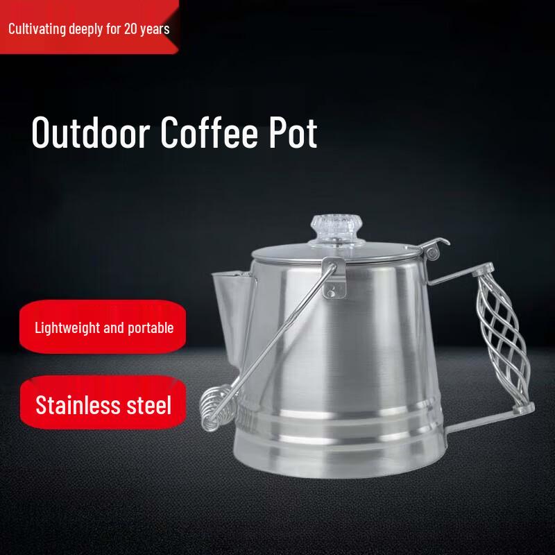 Portable Camping Tent Wood Stove & Coffee Pot Set
