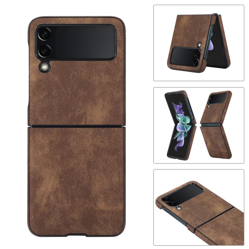 Applicable To The New Samsung Flip4 5G Mobile Phone Case Galaxyfold4 Retro Mobile Phone Leather Case Folding Mobile Phone Case