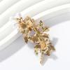 Elegant Peony Flower Brooch Pin for Women with Enamel and Pearls Embellishments Jewelry Accessory for Banquet or Party