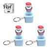 Rechargeable Stress Relief Gift Santa Sound Light Keychain, Interactive Glowing Christmas Ornament with Festive Tunes, Funny Xmas for Adults