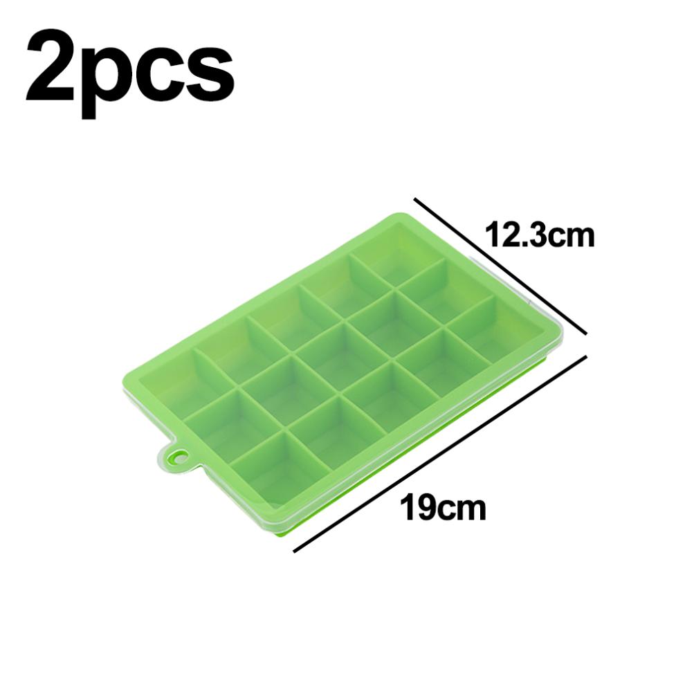 Creative Ice Cube Molds, Ice Cube Tray with Lid, Flexible Design Food Grade Silicone, Reusable Stackable For Whiskey Ice Cubes, Ice Cube Molds (Blue)