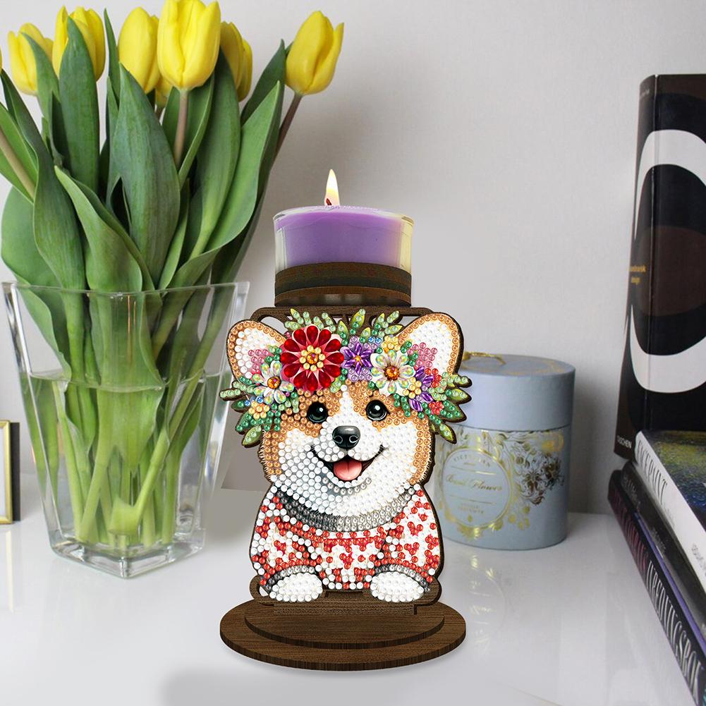 Easter Egg Bunny Desktop Tea Light Candle Holder Aromatherapy Candle Holder 5D DIY Diamond Art Mini Candle Holder for Home Decor