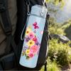 1PC Multi Pink Butterfly Bouquet 750ml Color Plastic Sports Water Bottle Leakproof Flip Straw Lid Suitable for Sports Office Home Use