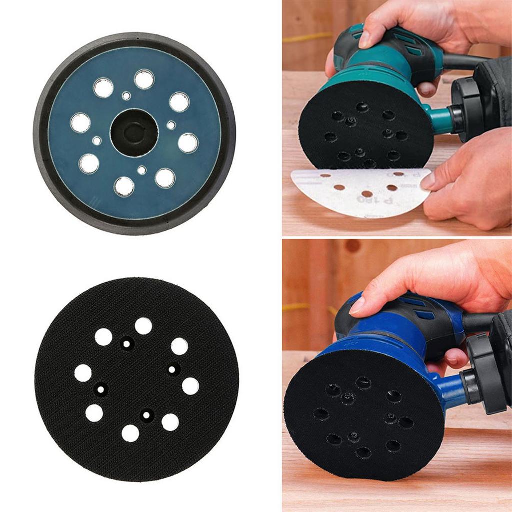 123-125MM 5 Inch 8-Holes 3/4/8 Screw HoleS anding Disc Pad Hook Loop Sanding Pads for Electric Orbital Sander Polishing