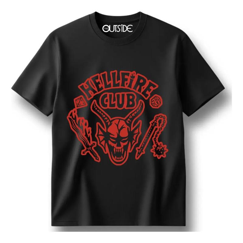 Camiseta Unisex Playera Stranger Things 2 Hellfire Club S