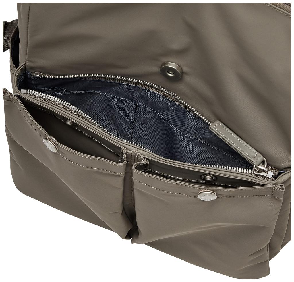 Isaac Damen Doppelhaken Tasche Rucksack, 2000802, Greige (26), Freie Größe