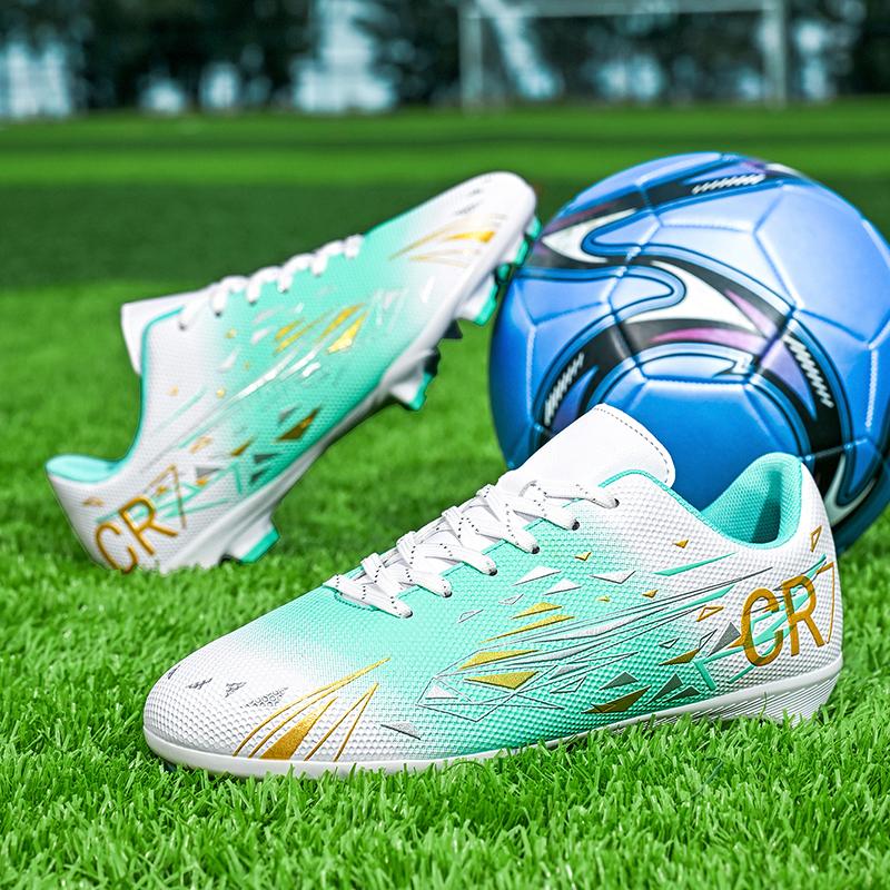 Men Long Spikes Soccer Shoes Fast Football Shoes Society Cleats Comfortable Football Field Boots Professional Unisex Sneaker