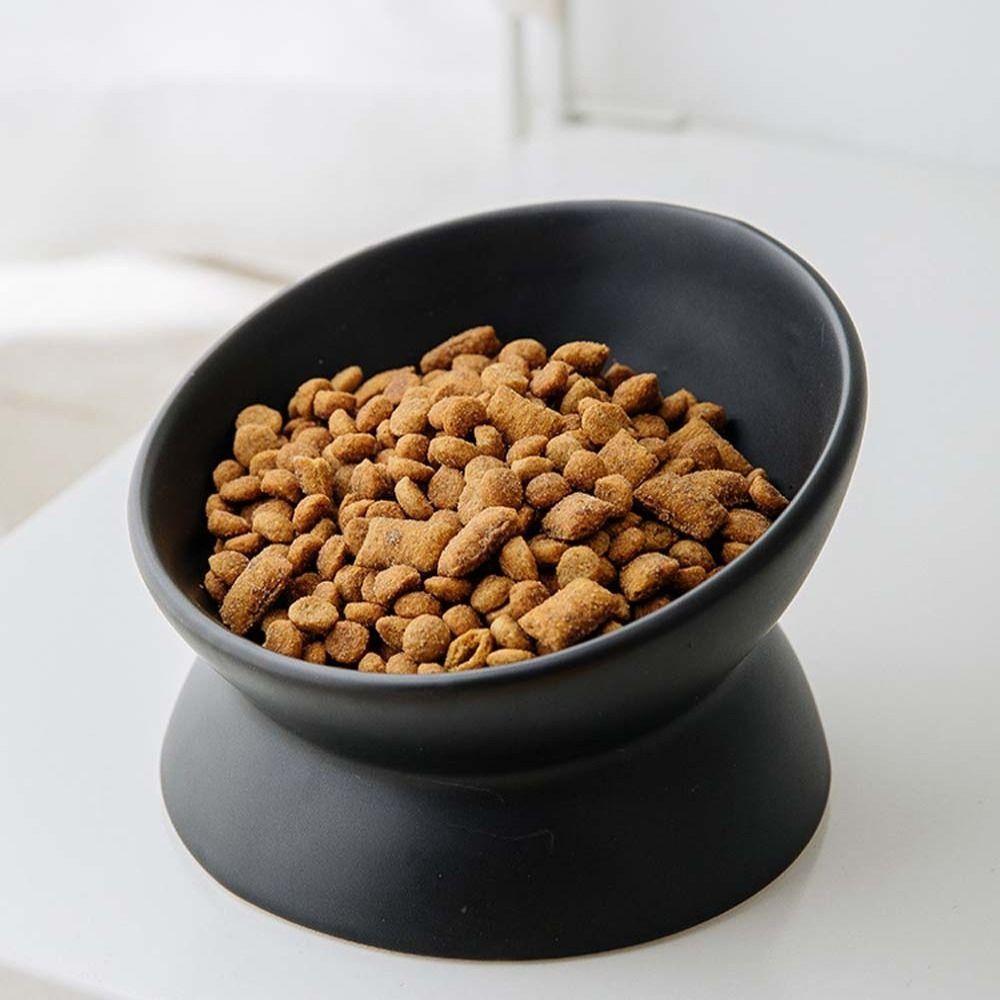 Oblique High Feet Cat Bowl Protect The Cervical Dog Cat Food Bowl Pet Water Bowl  Pet Supplies