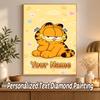 Garfield Custom Name Text 5D Diamond Painting Kit DIY Full Drill Diamond Art Decoration