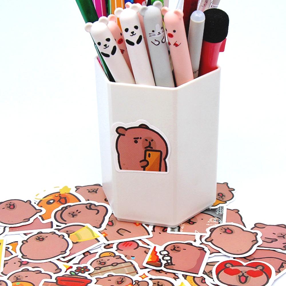 10/50/100pcs Capybaras Stickers Cartoon Cute Decals Toy Stationery Guitar Phone Bicycle Laptop Luggage Car Graffiti Kids Sticker